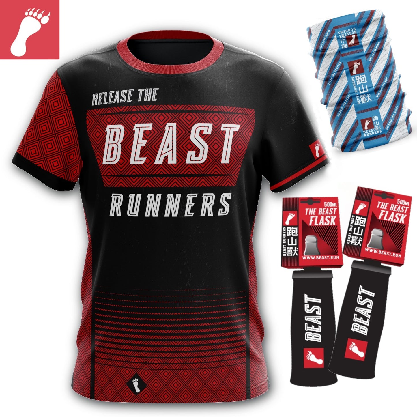 Beast Runners 跑山獸 Technical Trail T 卹(套裝包含 buff 和 2xflask)