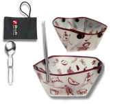 Flat-pack Folding Bowl & Cup & Cutlery Set