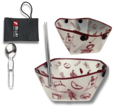 可摺疊碗、杯與餐具套裝