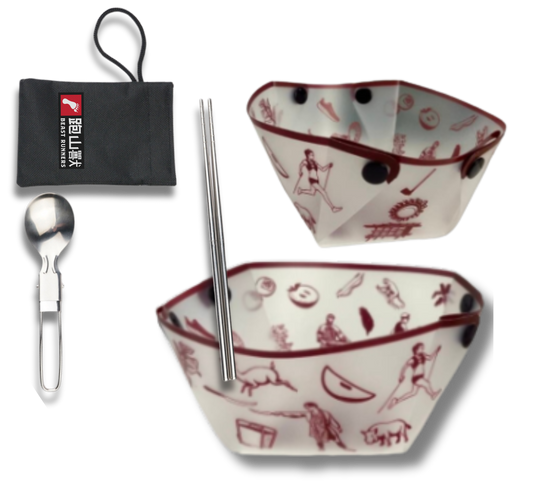 可摺疊碗、杯與餐具套裝