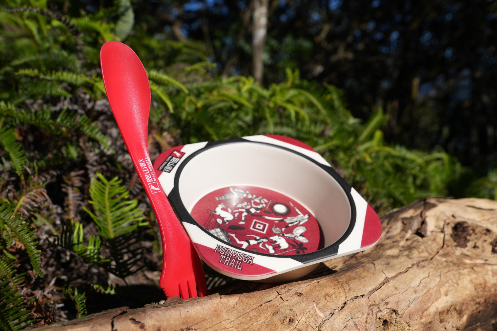 BOWL bamboo fiber composite Formosa Trail and free plastic spork